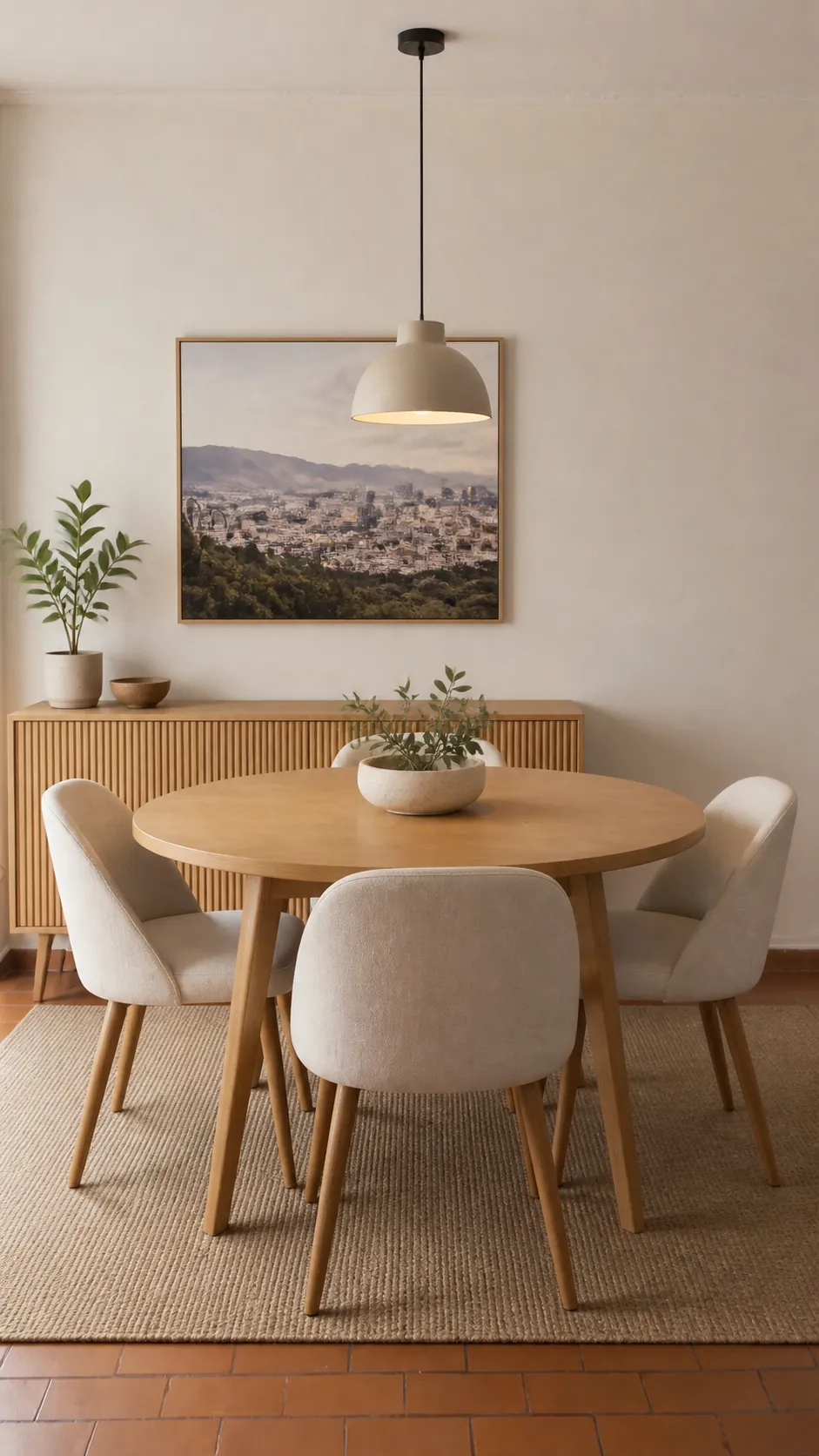 Comedor amoblado para cuatro personas